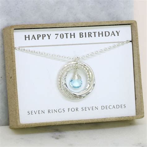 Meaningful 70th birthday gifts australia. 70th Birthday Necklace | Birthstone Decade Necklace | 70th ...