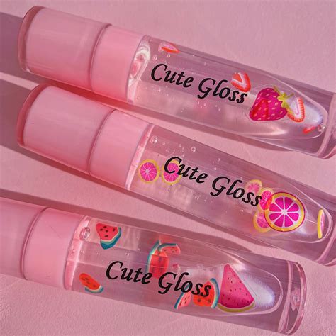 Fruit Gloss Trio Lipgloss Cosmetics Gloss Makeup Cute Etsy