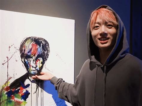 Jungkooks Painting For Exhibition From Bangtanbomb Youtube Foto