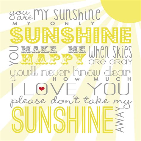 Check spelling or type a new query. You Are My Sunshine | Free Printable - Designer Blogs