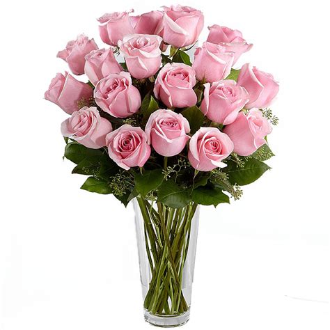 The Elegant Pink Roses In A Vase Wedeliverts