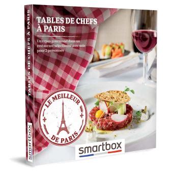 Offrez un coffret cadeau tables de chefs pour 2 personnes. Coffret cadeau Smartbox Tables de chefs à Paris - Coffret ...