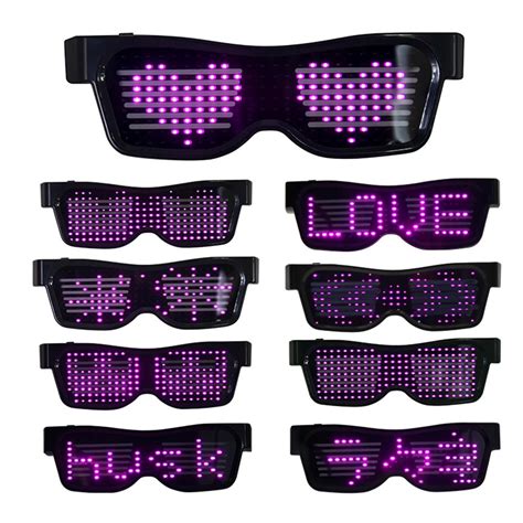 led light up glasses usb rechargeable wireless with flashing led display glowing luminous