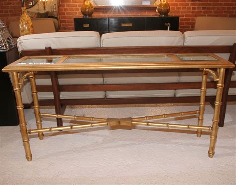 ( 29 products available ). Faux Bamboo Gold Leaf Sofa Table Console at 1stdibs