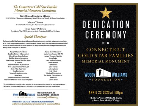 Connecticut Gold Star Families Memorial Monument Dedication Planned For