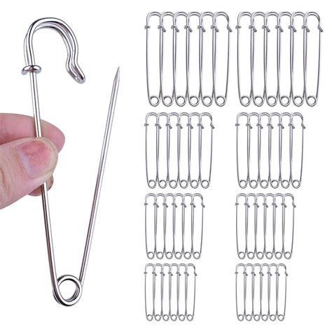 Buy Cocox 40pcs Safety Pins 4 Sizes Extra Large Heavy Duty Metal