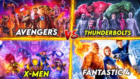 Avengers Vs Thunderbolts Vs X Men Vs Fantastic Four The Skz Creations