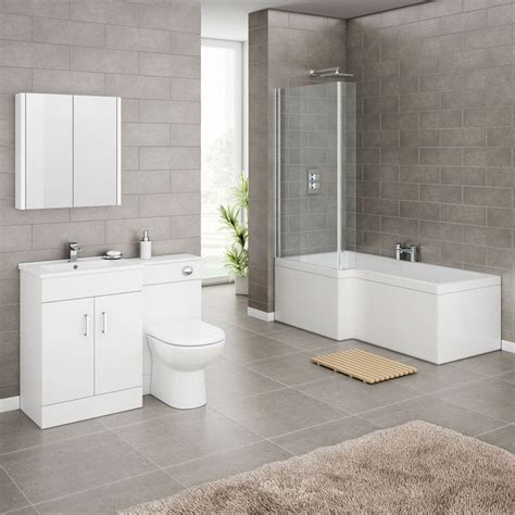 Click to view our range of modern & traditional vanity units & basin units. Turin High Gloss White Vanity Unit Bathroom Suite with ...