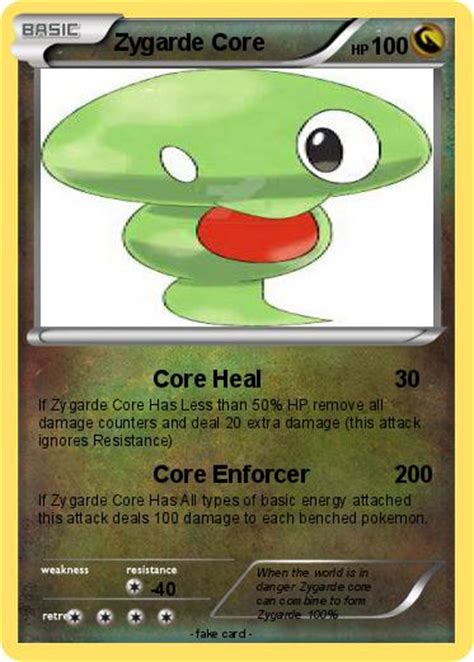 Pokémon Zygarde Core 13 13 Core Heal My Pokemon Card