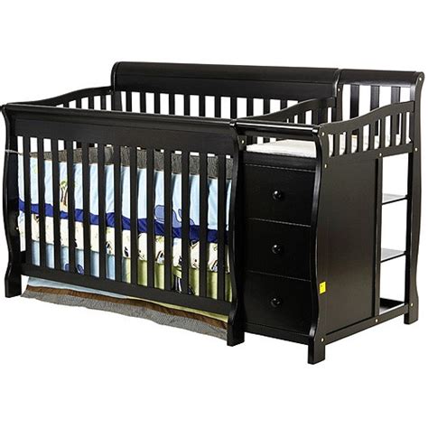 Baby Convertible Crib Crib Changing Table Combo Black Crib
