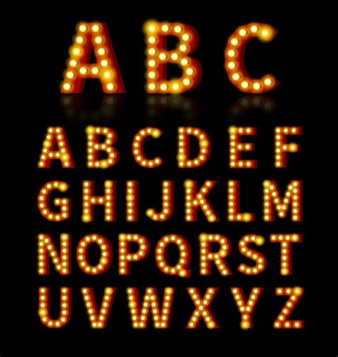 Free Light Bulb Font Vectors 300 Images In Ai Eps Format