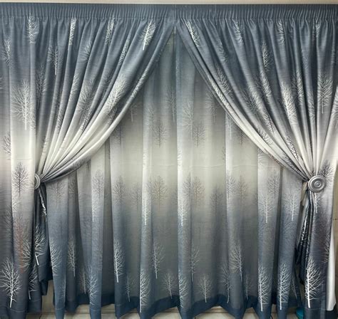 Grey And White Theme Curtain And Lace 25x24m Shop Today Get It