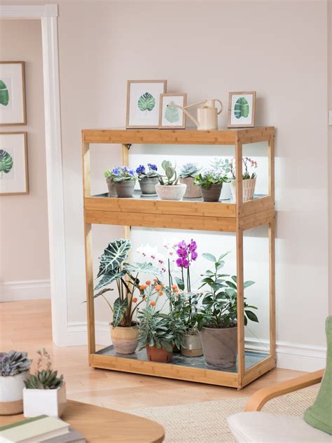 In the city bergen particular? Two-Tier LED Grow Lights in Bamboo Plant Stand | Gardeners ...