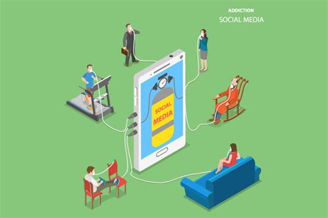 Social Media Addiction Illustrations Creative Market
