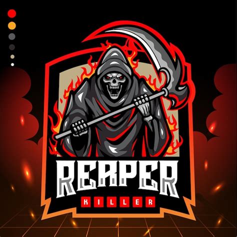 Premium Vector Grim Reaper Mascot Esport Logo