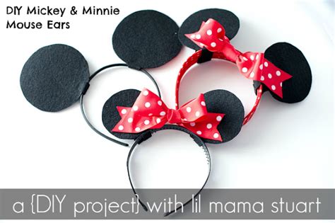 A Day With Lil Mama Stuart Diy Mickey And Minnie Mouse Ears
