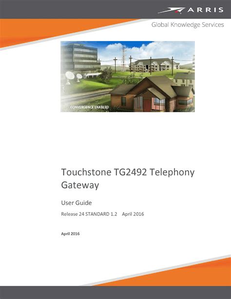 Arris Tg2492 Touchstone Tg2492 Telephony Gateway User Manual User Guide