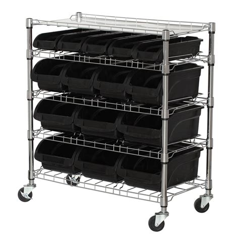 Check spelling or type a new query. Sandusky 5-Level Mobile Bin Shelving Unit with Plastic ...
