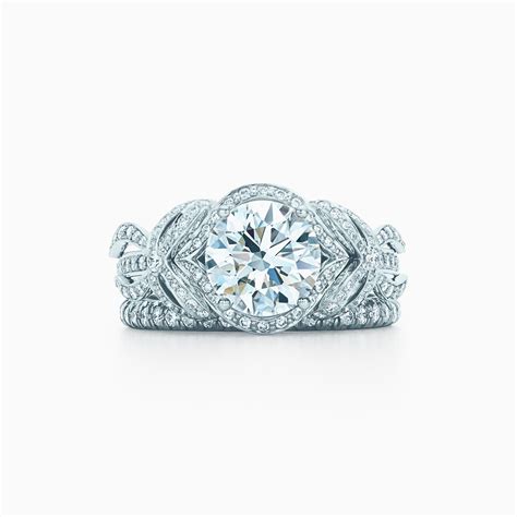 Tiffany and co engagement rings offer an array of simple tiffany's wedding bands are simply balanced and graceful. Tiffany Bow ribbon engagement ring in platinum. | Tiffany ...