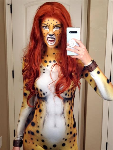 wonder woman cheetah makeup test r cosplaygirls