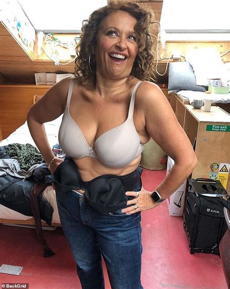 Nadia Sawalha Poses Defiantly In Two Bras Wearing One Around Her Waist Daily Mail Online