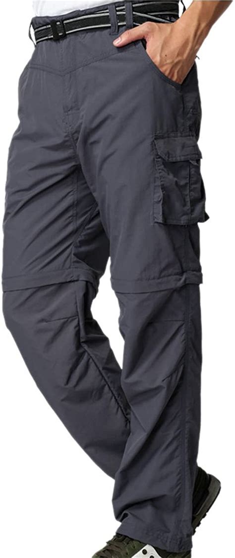Jessie Kidden Mens Hiking Cargo Trousers Convertible Quick Dry