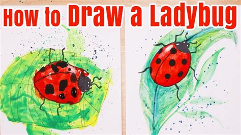 By finger painting, the fingers and hand muscles develop to prepare for writing skills. How to Draw a Ladybug Kids Watercolor Tutorial - YouTube