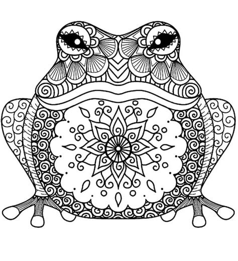 Zentangle Frog Coloring Page Download Print Or Color Online For Free