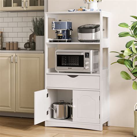 Buy Tall Kitchen Pantry Cabinets Freestanding Kitchen Microwave Storage