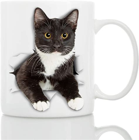 Tuxedo Cat Coffee Mug Ceramic Funny Coffee Mug Perfect Cat Lover