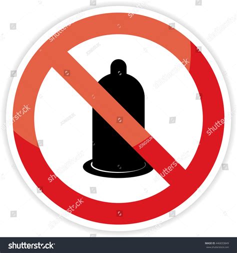 No Sexcondom Package Safe Sex Sign Stock Vector Royalty Free