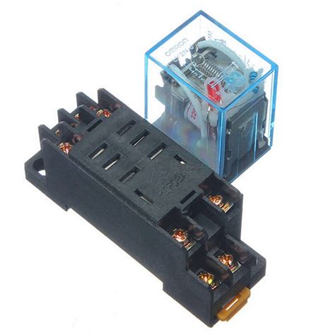 Power Relay Ly2nj Socket Base 220v Ac Coil Miniature Relay Dpdt 8 Pins