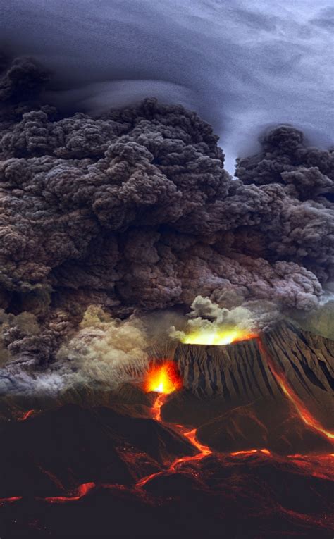 Download Eruption Volcano Clouds 950x1534 Wallpaper Iphone 950x1534