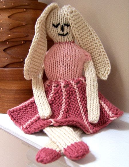 Elegant Eliza Ballerina Bunny Toy Knitting Patterns And Crochet