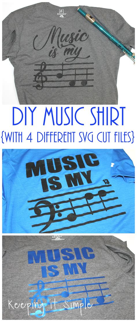 Download DIY Music Shirt with 4 Different SVG Cut Files • Keeping it Simple