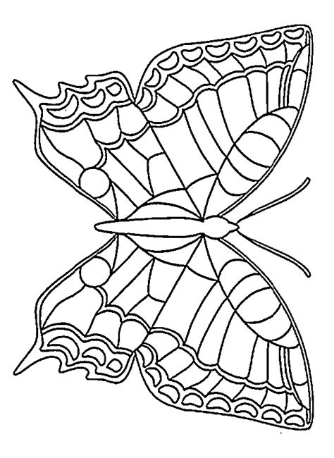 Butterfly Stained Glass Coloring Pages For Adults Coloring Pages