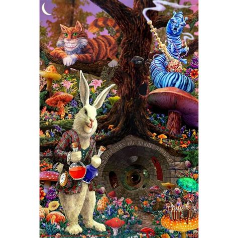 Down The Rabbit Hole Alice In Wonderland Poster 24x36