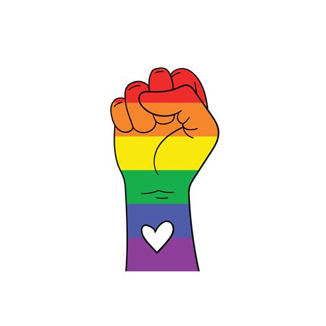 lucha por los derechos gay lgbt puño del arco iris fondo blanco 9571991