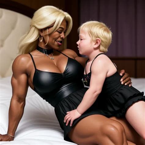 Ai Upscaler Gilf Huge Older Muscle Black Woman In Black Hot Sex Picture