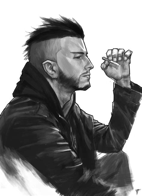 480 x 600 jpeg 44kb. Jeremy Fenske Art: B&W portriat sketches