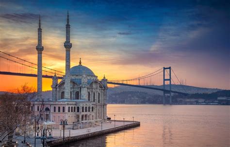 Iphone x wallpaper 4k istanbul. Wallpaper bridge, Strait, mosque, Istanbul, Turkey ...
