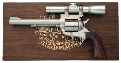 Scoped Freedom Arms Model 83 454 Casull Single Action Revolver Rock