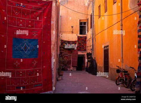 Colourful Streets Of Marrakesh Off The Beaten Path Morocco Stock Photo