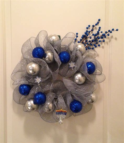 Hanukkah Wreath | Hanukkah decorations, Chanukah decor, Hanukkah wreaths