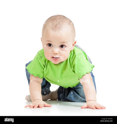 Baby Crawl Cute Cut Out Stock Images And Pictures Alamy