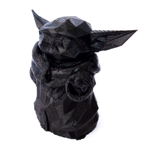 Baby Yoda Mandalorian Low Poly Statue 3d Printed Optional Etsy