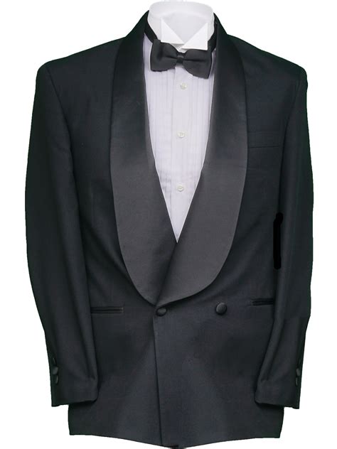 New Era Factory Outlet Mens Black Double Breasted Shawl Collar Tuxedo