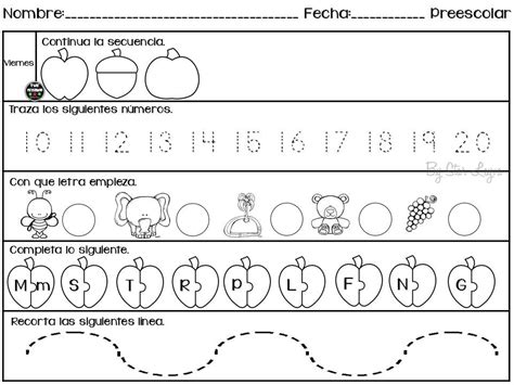 Actividades para niños de preescolar. Semanario de actividades para preescolar actividades de ...