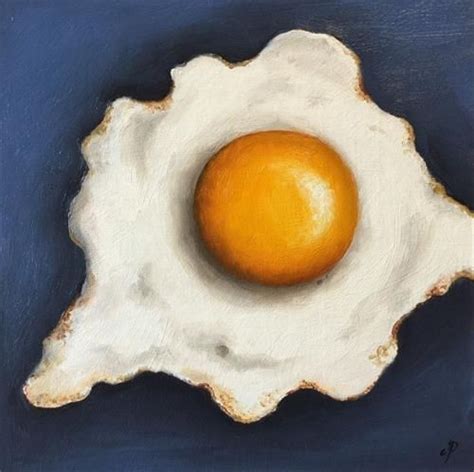 Daily Paintworks Original Fine Art Jane Palmer Fried Egg