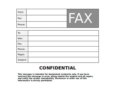 13 Confidential Fax Cover Sheet Word Pdf